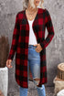 Print Colorblock Long Cardigan